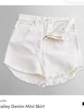 Free people ecru Denim Mini Shorts with Frayed Hem. Size 26